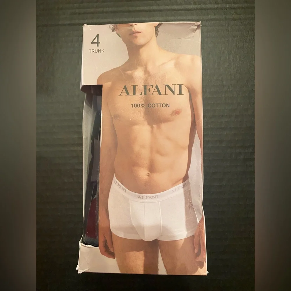 Alfani Men’s 4‎ Pack Trunks Boxer Briefs in Black Size Small 29-31 NWT